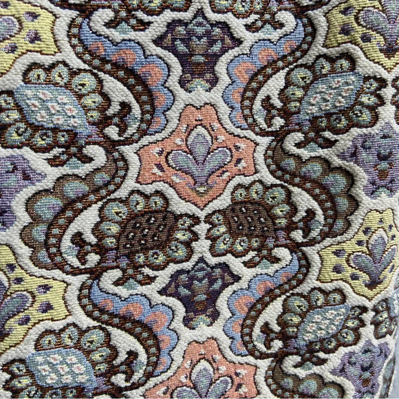 Zara paisley jacquard tapestry floral high neck mini dress Sz M - Picture 4 of 12